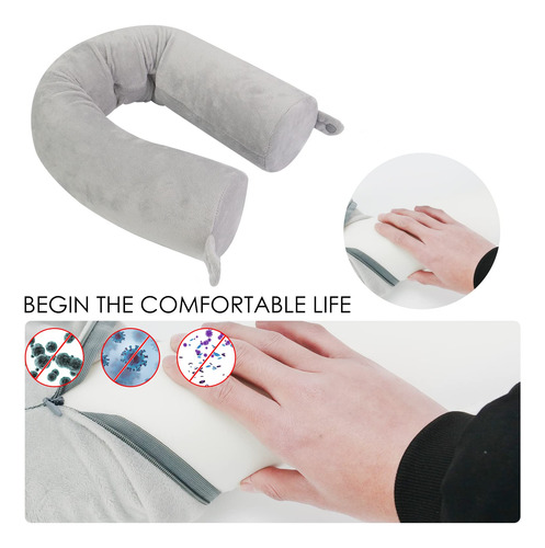Almohada De Viaje Viscoelástica Giratoria Para El Cuello