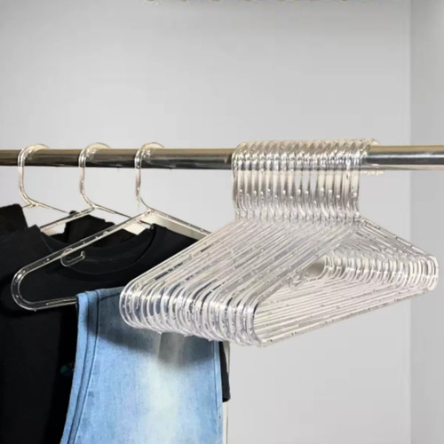 Cabides Acrílico Transparente Antiderrapante 50 Unidades