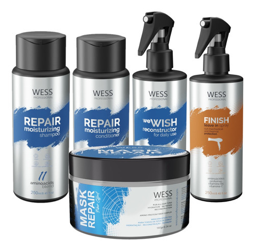 Wess Repair Sh+cd 250ml+wewish 260ml+mask 180g+finish 250ml