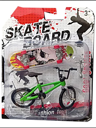 Mini Patineta Skate Dedos + Bicicleta  Regalos Niños Fiestas