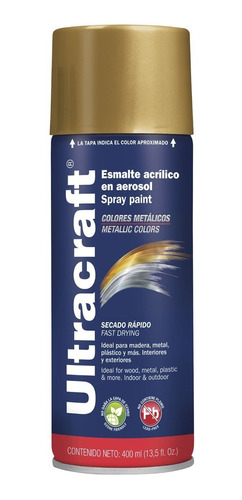 Pintura En Spray Color Dorado - Ultracraft 400ml