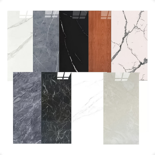 Pack Placa Autoadhesiva Revestimiento Pared Mármol Gris Oscuro 60 X 30 Cm Fácil Colocación X 10 Unidades - Otec