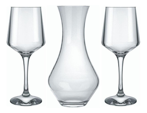 Juego de jarras decantadoras y vasos de agua de vidrio, juego de 3 unidades de color transparente