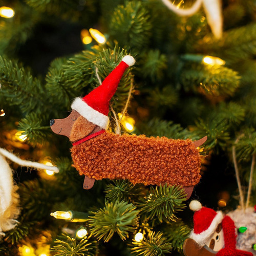 Adornos De Perro Dachshund Navidad Ornamento De Perro Dachsh
