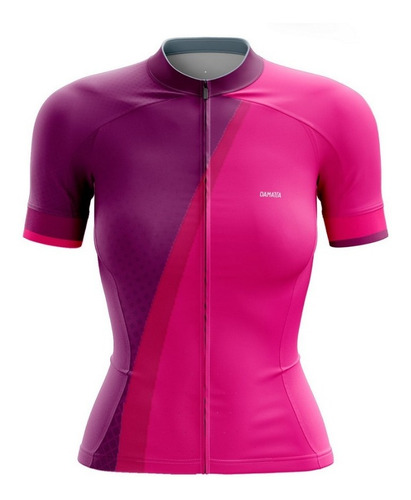 Camisa Ciclismo Feminina Bike Chamois Damatta Rosa