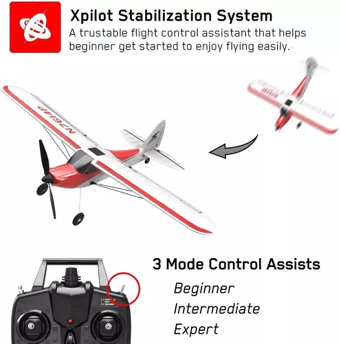 Avião de Controle Remoto com Sistema de Estabilização Xpilot para Crianças  e Adultos, VOLANTEXRC 76114 RTF, Amarelo - Dular