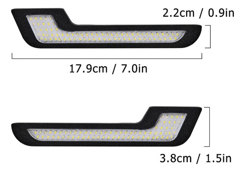Faros Antiniebla De Conducción Drl, 72 Led, Luz Diurna, 2 Un