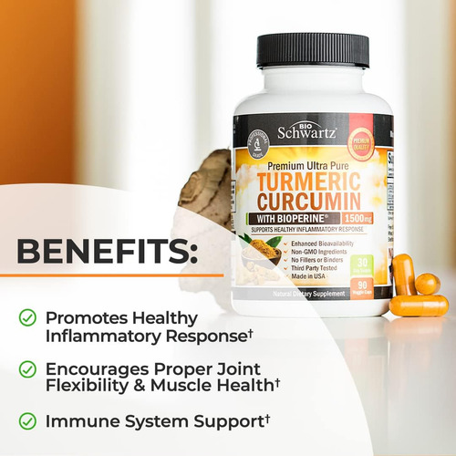 Suplemento Bioschwartz Curcuma Curcumina 1500 Mg Com Bioperi