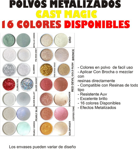 Pigmento Metalico Cast Magic Maquillaje X 1 Color 3gr 