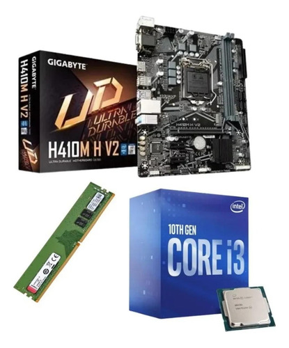 Kit Upgrade H410m-h + Intel 10ageração I3 10100 + 8gb Ddr4