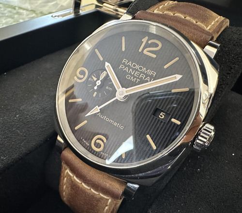 Panerai Radiomir 3 Days Gmt Micro Rotor Caja Y Papeles Full Café Acero Negro (Usado)
