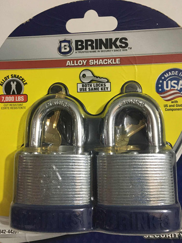 Candados Brinks 7000lbs Usa Max Seguridad