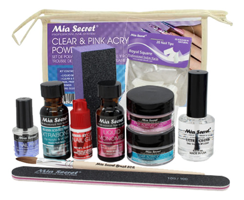 Mia Secret Kit De Uñas Acrílicas Para Principiantes - Kit.