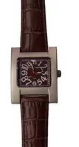 Comprar Reloj Mujer John L Cook Analogo Fashion 1906 Cuero Malla Marrón Bisel Plateado Fondo Marrón