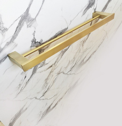 Toalheiro Duplo Inox Dourado