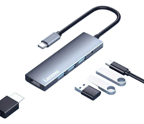 Hub Adaptador Lenovo 5 En 1 - Usb-c