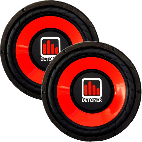 Imagem 1 de 2 de Par Falante Subwoofer Detoner 12 Polegadas 800 Watts 4 Ohms
