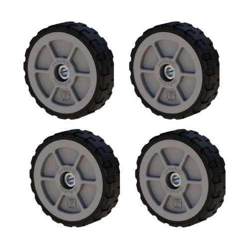 4 Ruedas De Hule Inyectado Tipo Diablo 6x1.725 Hrd152b2-ht-4