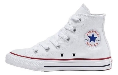 Tenis Converse Chuck Taylor Clásico Blancos En Bota De Lona 