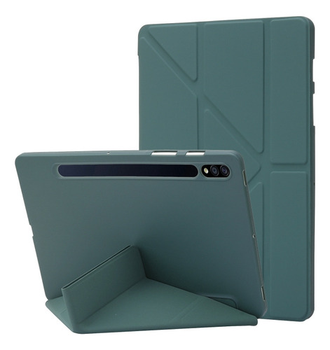 Funda De Piel Verde Oscuro Para Samsung Galaxy Tab S9+