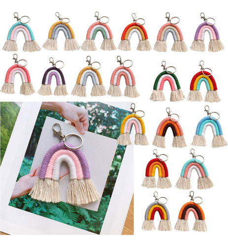 2pc Llavero Con Colgante De Arco Iris Para Llavero,