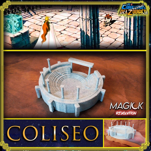 Imagen 3 de 8 de Pack Saint Seiya Reloj, Coliseo, Estatua Odín, Puerta Hades