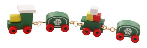 Mini Tren De Navidad 1:12 Casa De Muñecas Mini Tren Verde