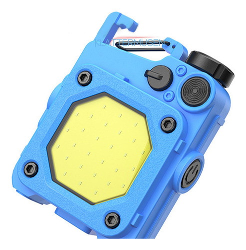 Mini Linterna Led Cob Llavero Luces De Trabajo 6 Modo Negro