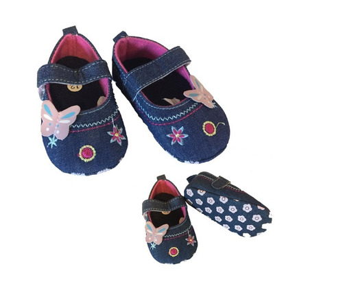 Zapatos Para Bebé Niña Largo Pie 11.5cm Diseños Bordados