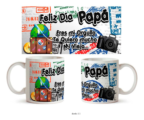 Tazón Día Del Padre Pack 6 Unidades Super Héroe Tazas 11 Onz