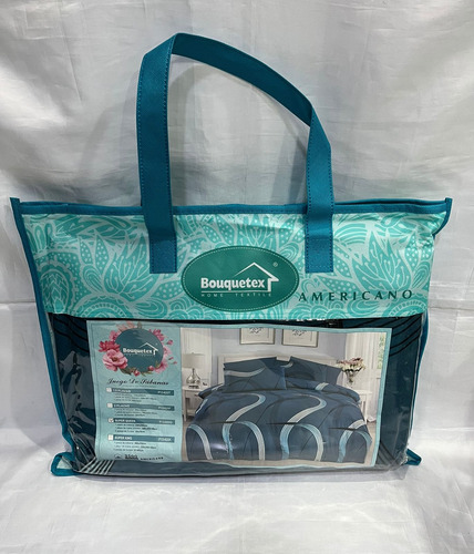 Juego De Sábanas De 2 1/2 - Queen.bouquetex Diseño Americano Azul Marino Geométrico