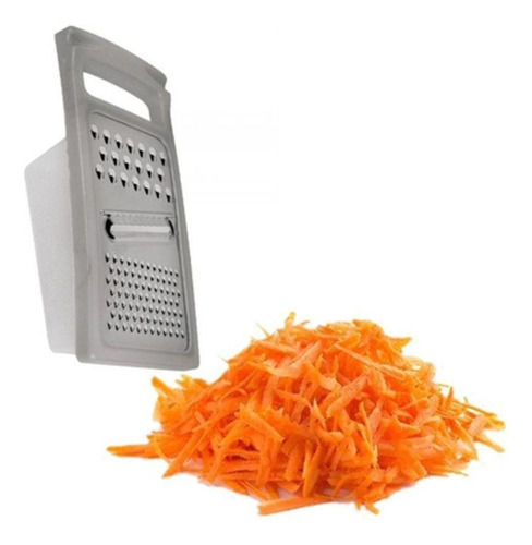 Ralador De Inox Com Pote Coletor Legumes Queijo Prático