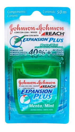 Kit Com 4 Fios Dentais Johnson's Reach Expansion Plus Menta