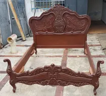 Comprar Juego De Cuarto Matrimonial De Madera Tallada Con Mesas.
