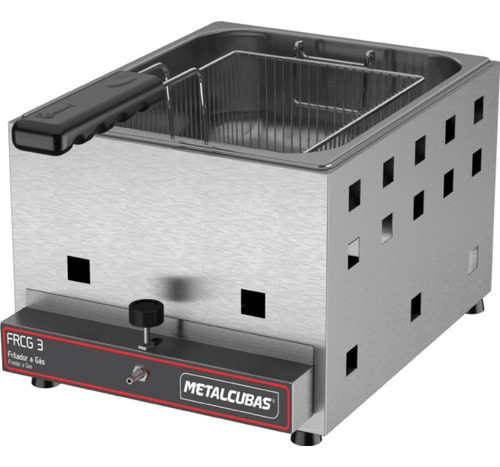 Fritadeira A Gás Glp Alta Pressão 1 Cuba 3 Litros Frcg 3 Ap Cor Aço Inox Escovado Gás Glp Botijão