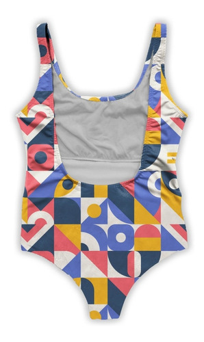 Imagem 2 de 2 de Maiô Body Bori Feminino Geometrico Formas Geometricas Retro
