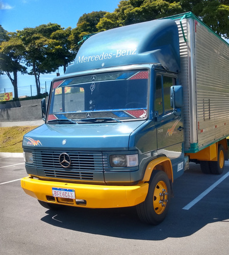 Mb 709 Ano 1991 Baú Motor Novo E 6 Pneus Novos Sem Câmera