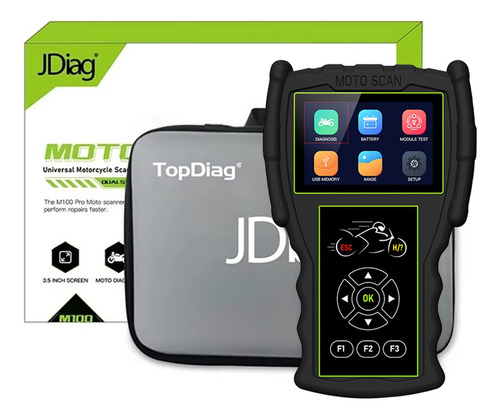 Scanner De Teste Diagnóstico Código Obd2 Motocicleta M100pro