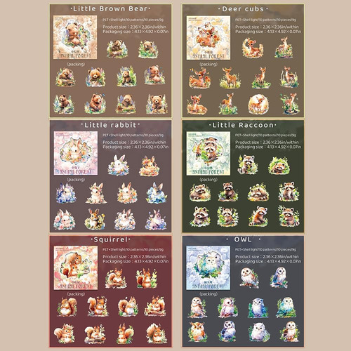 H Scrapbooking, Diário, Acessórios, Adesivos, Tema, Animais,