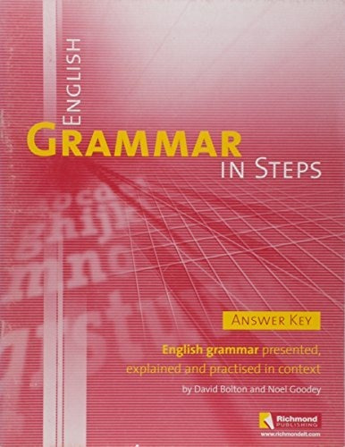 Libro English Grammar In Steps Answer Key De Richmond Publis