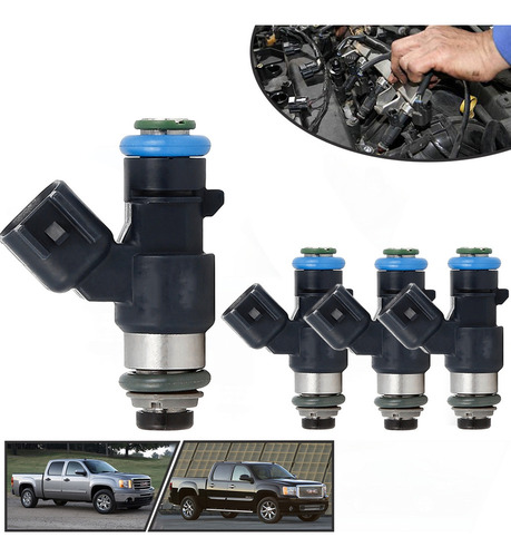 4pcs Injetores De Combustível Para Gmc Sierra 2009-2010