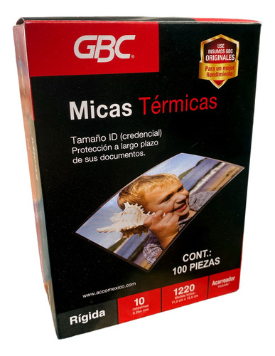 Mica Térmica Gbc 1220 Para Enmicar 11x15.5 Cm 10mil. 100pzs