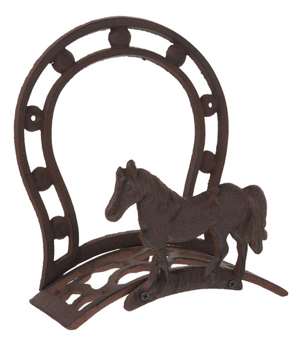 Horse Soporte Manguera Rustico Hierro Fundido Fancy Pared Cm