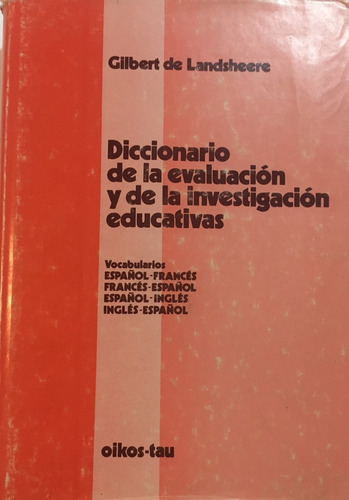 Libro Diccionario De La Evaluacion Y De La Investigacion Edu