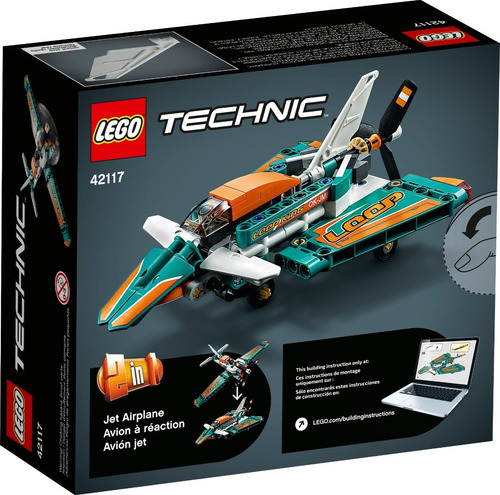 Imagen 2 de 4 de Lego® Technic - Avión De Carreras (42117)
