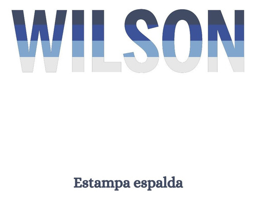 Remera Blanca Algodon Estampa Espalda Wilson Talle Xl #90366