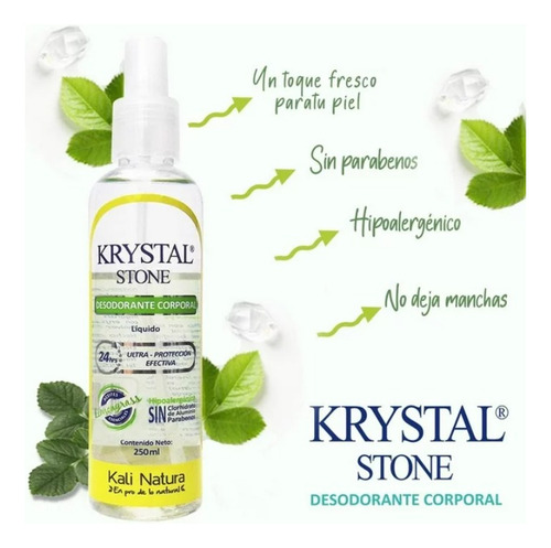 Desodorante LĂquido Krystal Stone Lemongrass 250ml