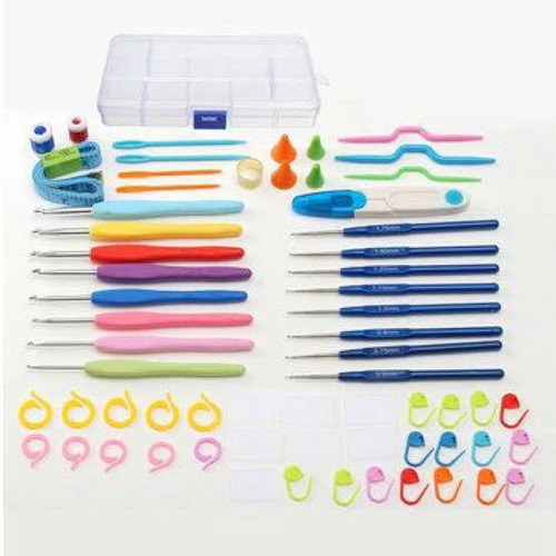 Kit Crochê 16 Agulhas Com Acessórios E Case Super Promoção