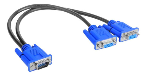Cable Divisor Vga Splitter De Pc/portátil A Monitor Dual 