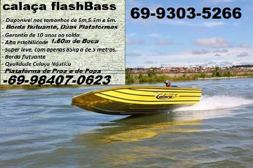 Imagem 2 de 13 de Barco De Alumínio Calaça Mod Flash Bass 600 De 6 Metros